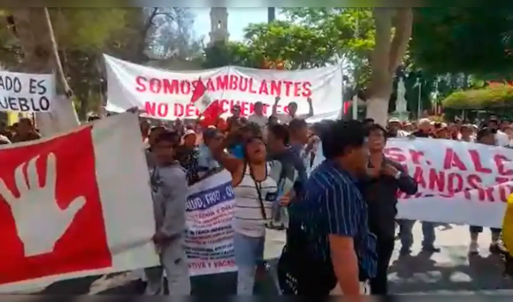 Protesta de comerciantes Protesta de comerciantes