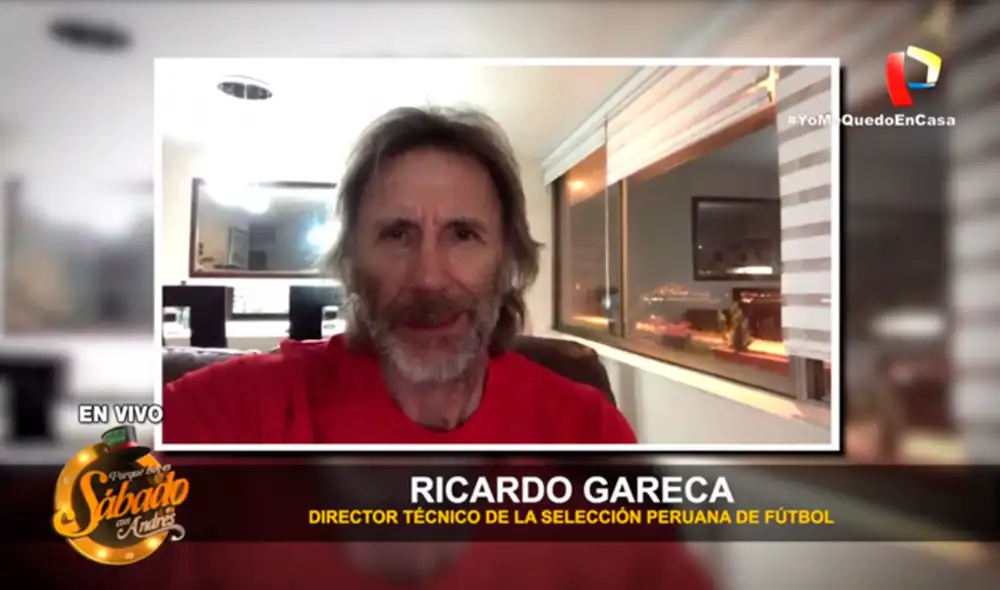 Ricardo Gareca reaparece con barba durante el aislamiento social obligatorio por la COVID-19. Foto: Panamericana Televisión