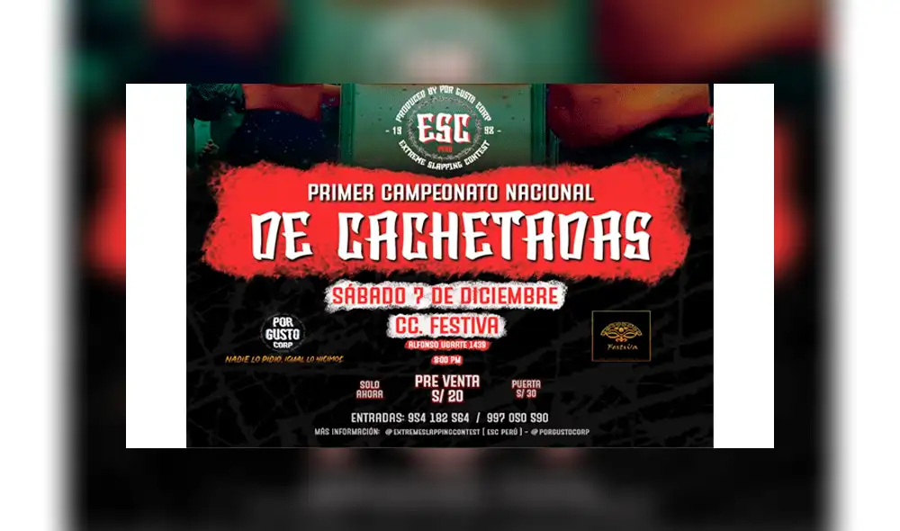 Anuncian la realización del primer Campeonato Nacional de Cachetadas en Perú [FOTOS]