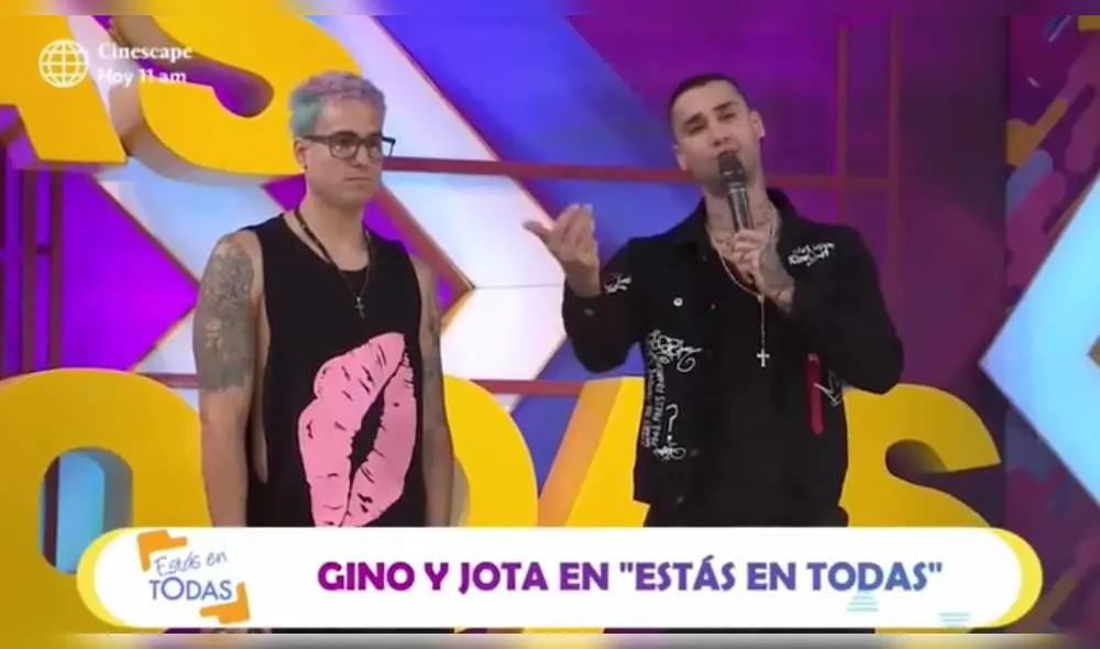 Gino Assereto y Jota Benz inician su carrera musical con 'Bésame'. Foto: captura de América TV