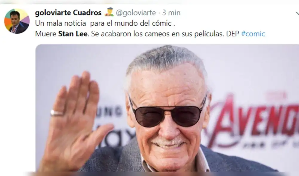 Fans reaccionan ante la muerte de Stan Lee, creador de Marvel [FOTOS]