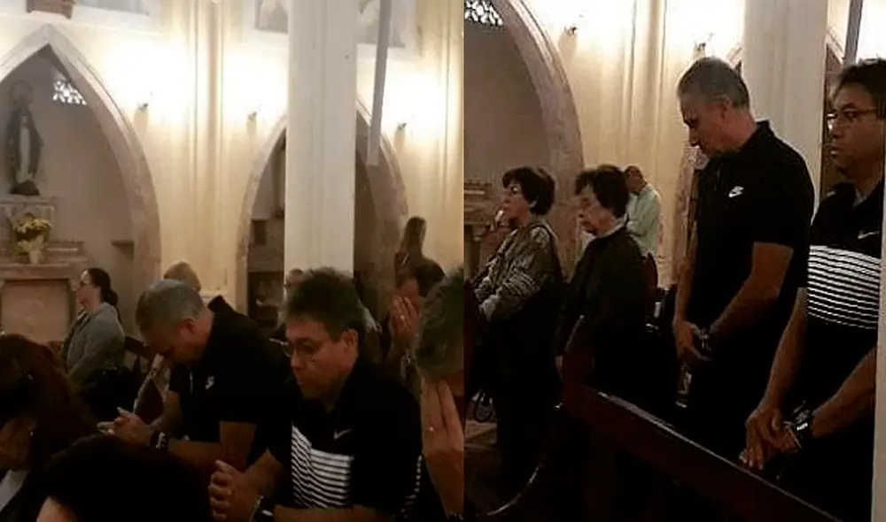 Tite visitó una iglesia en la previa de la final de la Copa América 2019 entre Perú y Brasil. | Foto: @SantaTeresaVarzea Tite visitó una iglesia en la previa de la final de la Copa América 2019 entre Perú y Brasil. | Foto: @SantaTeresaVarzea