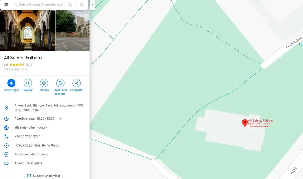 Desliza las imágenes para ver cómo luce una de las locaciones donde se filmó la saga de terror La profecía. Foto: captura de Google Maps