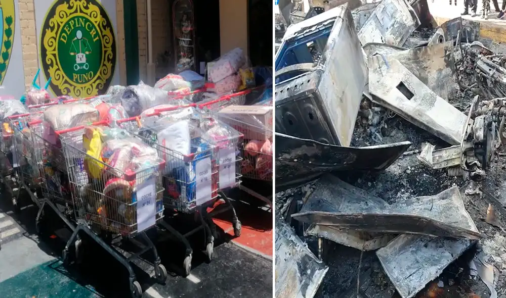 Desmanes en tiendas comerciales de Puno. Foto: composición La República Desmanes en tiendas comerciales de Puno. Foto: composición La República