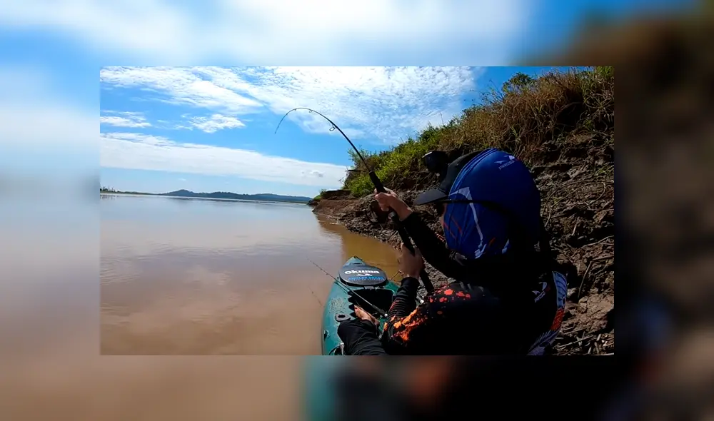Un hombre de Brasil atrapó a extraño pez que ha sorprendido a miles en YouTube.