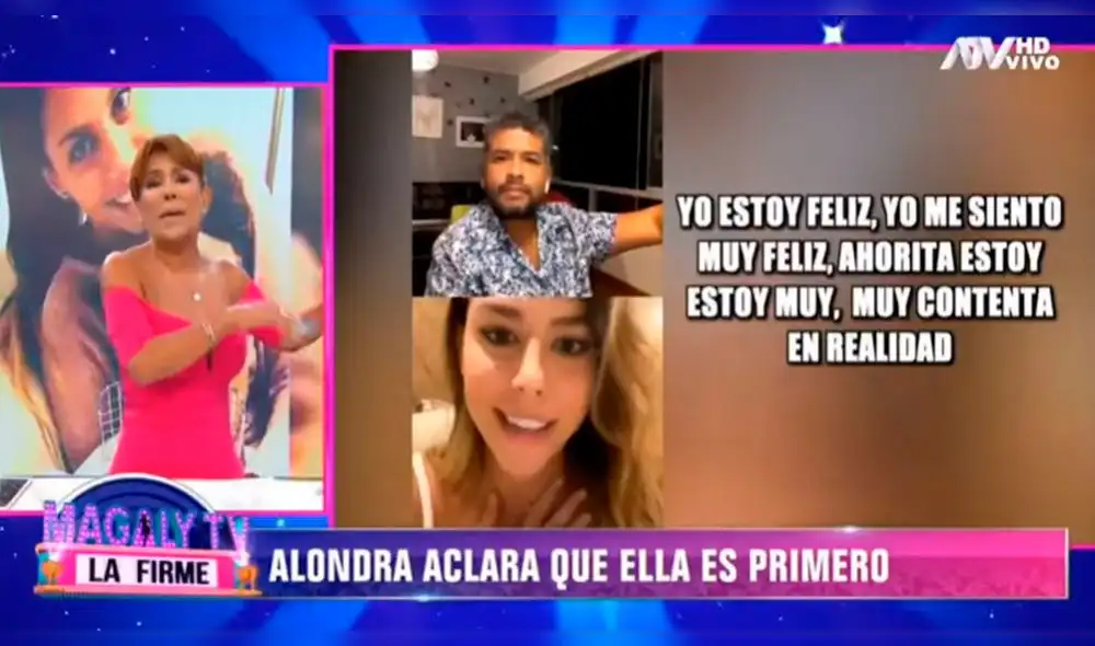 Alondra García-Miró recibe dura crítica de Magaly Medina. Foto: Captura
