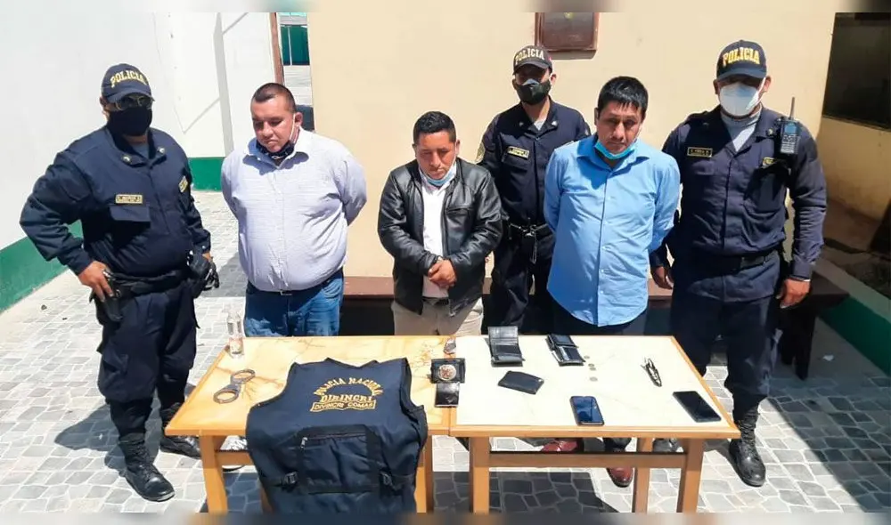 Dictan prisión preventiva para presuntos estafadores. (Foto: PNP) Dictan prisión preventiva para presuntos estafadores. (Foto: PNP)