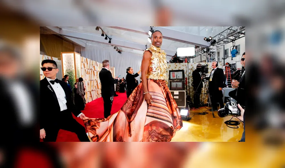 El actor de Pose luce por segundo año consecutivo con un espectacular vestido (Foto: Twitter)