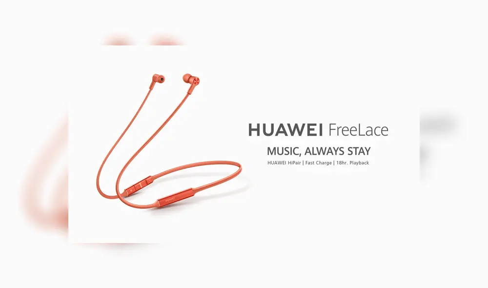 Audífonos FreeLace de Huawei.