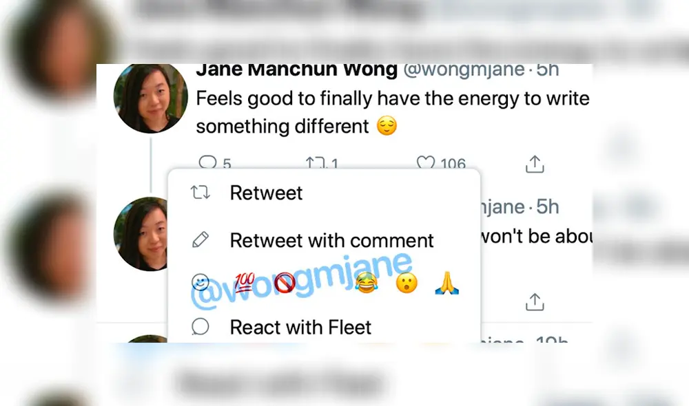 Desde hace varios meses, Twitter lleva haciendo pruebas colocando la opción de reacciones a tuits. Foto: Jane Manchun Wong. Desde hace varios meses, Twitter lleva haciendo pruebas colocando la opción de reacciones a tuits. Foto: Jane Manchun Wong.