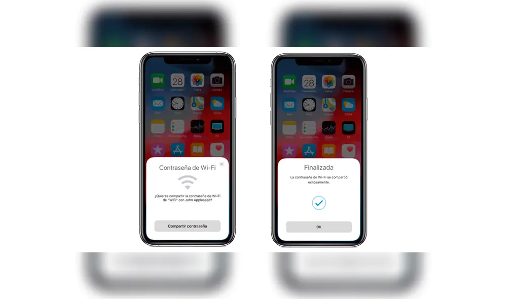 Cómo compartir contraseña Wi-Fi desde un iPhone. | Foto: Apple