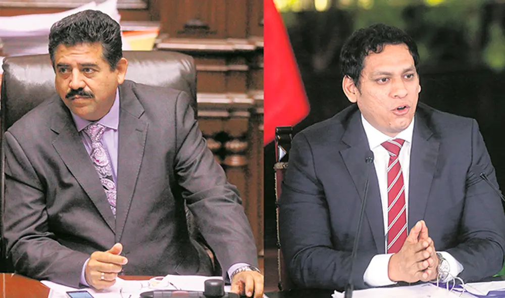 Juntos. Merino de AP y Luis Valdez de APP irán en la fórmula multipartidaria con Somos Perú y Podemos Perú.