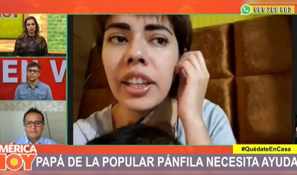 La 'Pánfila' María Victoria Santana llora por su padre en América hoy La 'Pánfila' María Victoria Santana llora por su padre en América hoy