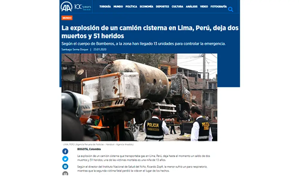 Así informó la prensa internacional sobre el incendio en Villa El Salvador