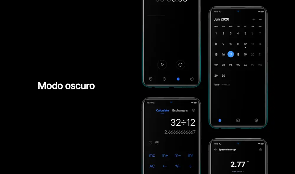 Funtouch OS 10.5 incluye modo oscuro. | Foto: Vivo
