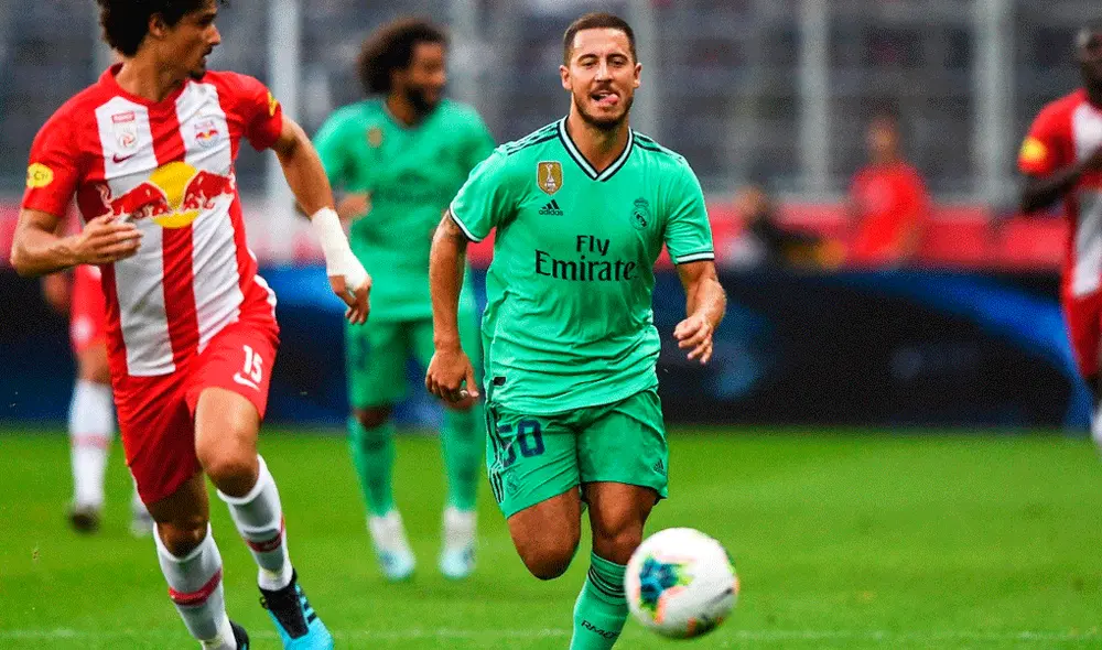 Eden Hazard expresó su felicidad tras marcar su primer gol con camiseta del Real Madrid. | Foto: EFE Eden Hazard expresó su felicidad tras marcar su primer gol con camiseta del Real Madrid. | Foto: EFE