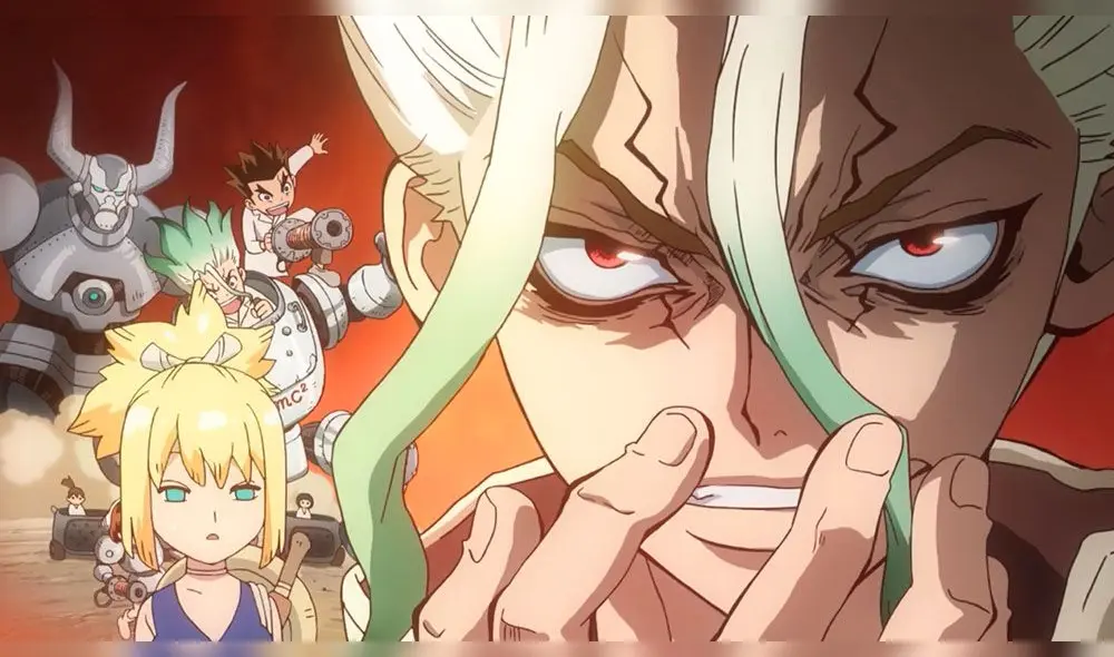 Senku, un joven que quedó petrificado junto con todo el mundo tras un extraño fenómeno, luego de más de 3000 años despierta y se da cuenta que el planeta ya no es lo que recuerda Senku, un joven que quedó petrificado junto con todo el mundo tras un extraño fenómeno, luego de más de 3000 años despierta y se da cuenta que el planeta ya no es lo que recuerda