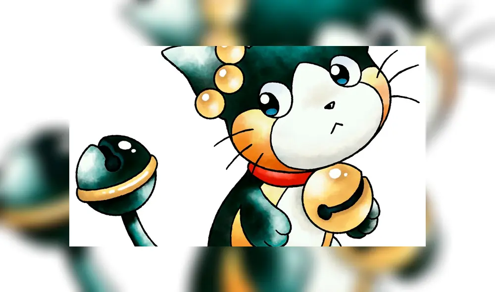 Su primera etapa, 'Rinrin' luce dos cascabeles y tiene apariencia de gatito.