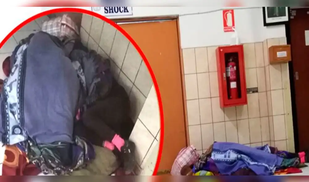 Madre y su hija tuvieron que dormir en el piso para reservar cita en hospital de Arequipa . Madre y su hija tuvieron que dormir en el piso para reservar cita en hospital de Arequipa .