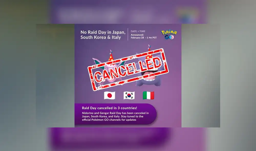Pero ahora, ni los fans de Japón, ni los de Corea del Sur o Italia podrán disfrutar del evento. Pero ahora, ni los fans de Japón, ni los de Corea del Sur o Italia podrán disfrutar del evento.