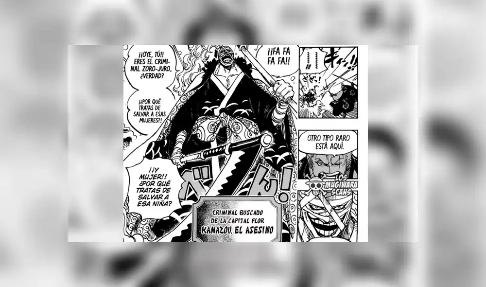 One Piece manga 937: ¡Zoro vs Gyukimaru y Kamazu! El espadachín en problemas