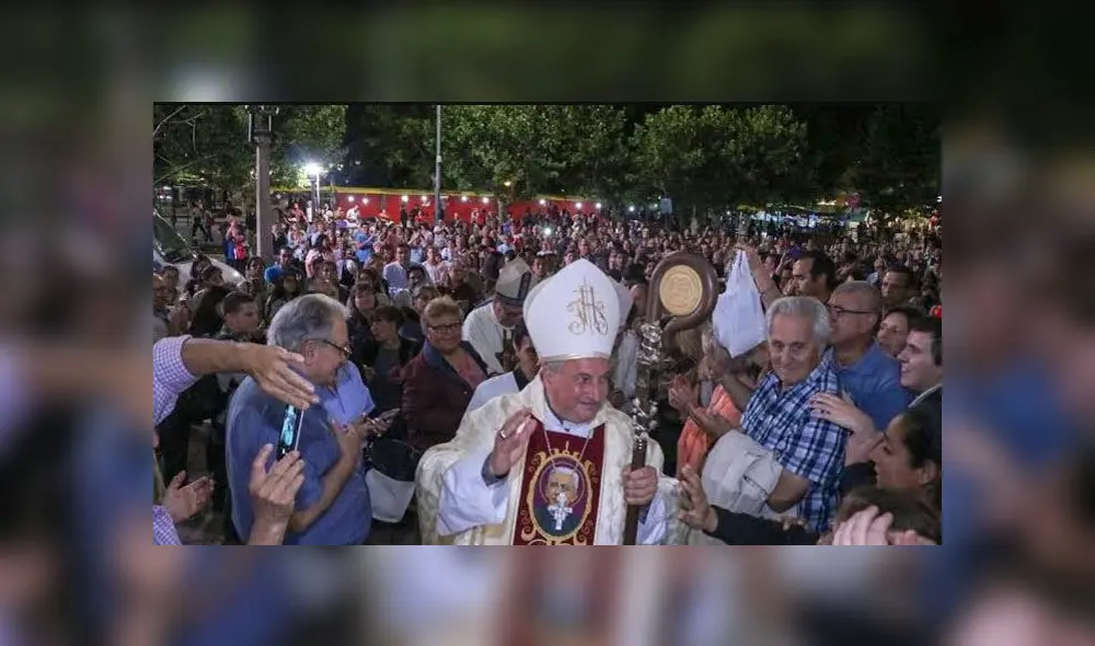 Obispo Nanini en su consagración en San Miguel. Foto: Twitter Obispo Nanini en su consagración en San Miguel. Foto: Twitter
