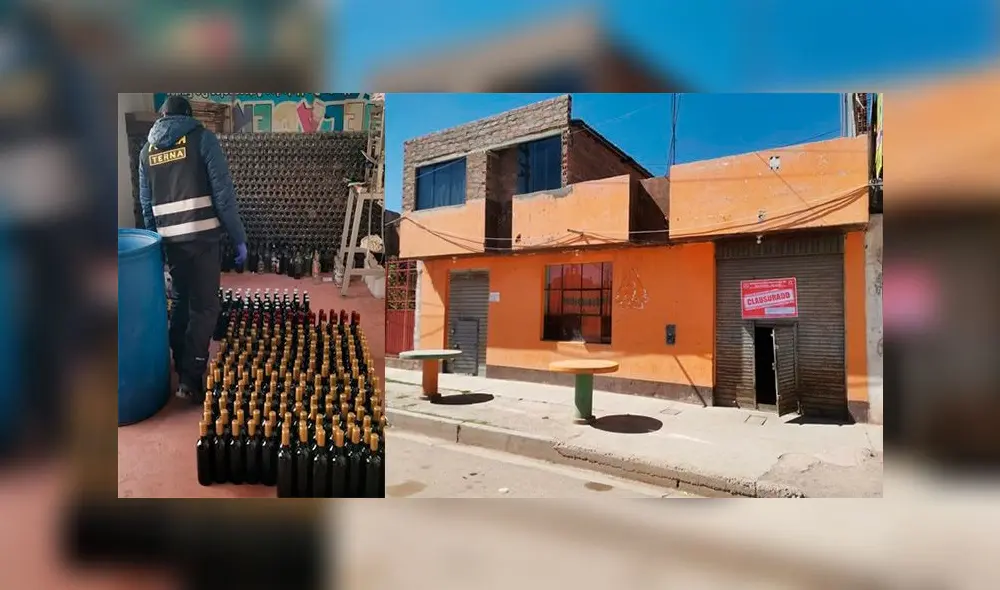 Los agentes encontraron en el inmueble botellas vacías  y bebidas alcohólicas en bidones
