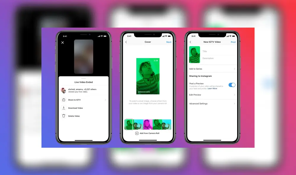 Los Instagram Live se podrán guardar ahora en IGTV.