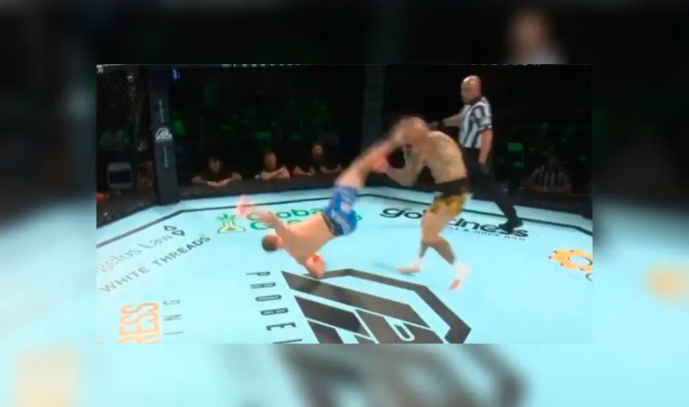 La increíble patada del luchador Davy Gallon es candidata a mejor nocaut del año La increíble patada del luchador Davy Gallon es candidata a mejor nocaut del año