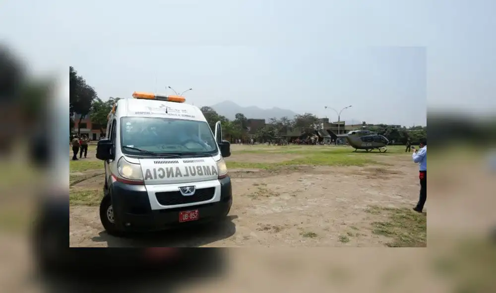 Suboficial herido fue evacuado por un helicóptero al Hospital de la Policía tras una operación en el que se les extrajo las balas del cuerpo. (Foto: Marco Cotrina)
