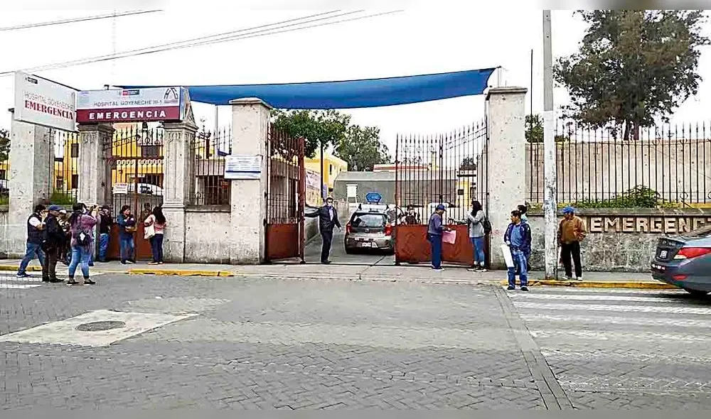 Restringido. El hospital Goyeneche, al igual que el resto de nosocomios del Minsa, suspendió las consultas.