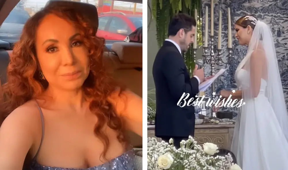 Janet Barboza tardó, pero asistió al matrimonio de Valeria Piazza. Foto: Instagram Janet Barboza/ Ethel Pozo Janet Barboza tardó, pero asistió al matrimonio de Valeria Piazza. Foto: Instagram Janet Barboza/ Ethel Pozo