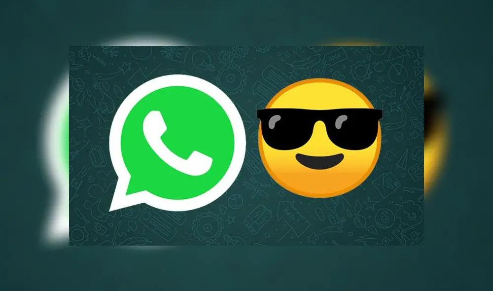 El emoji de WhatsApp de la cara sonriente con gafas de sol.