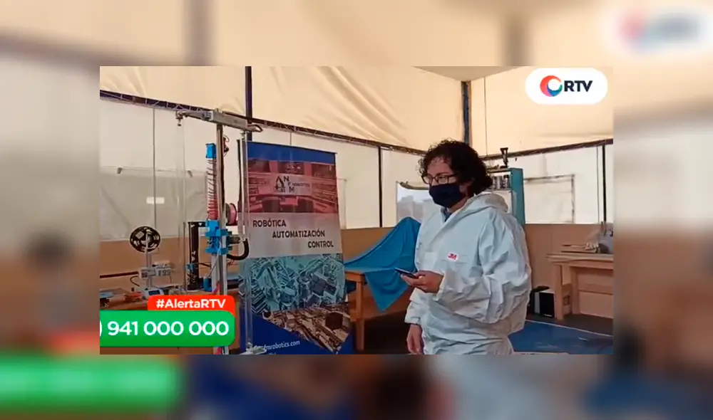 Ingeniero peruano crea robot para desinfectar con rayos ultravioleta. Foto: Captura Ingeniero peruano crea robot para desinfectar con rayos ultravioleta. Foto: Captura
