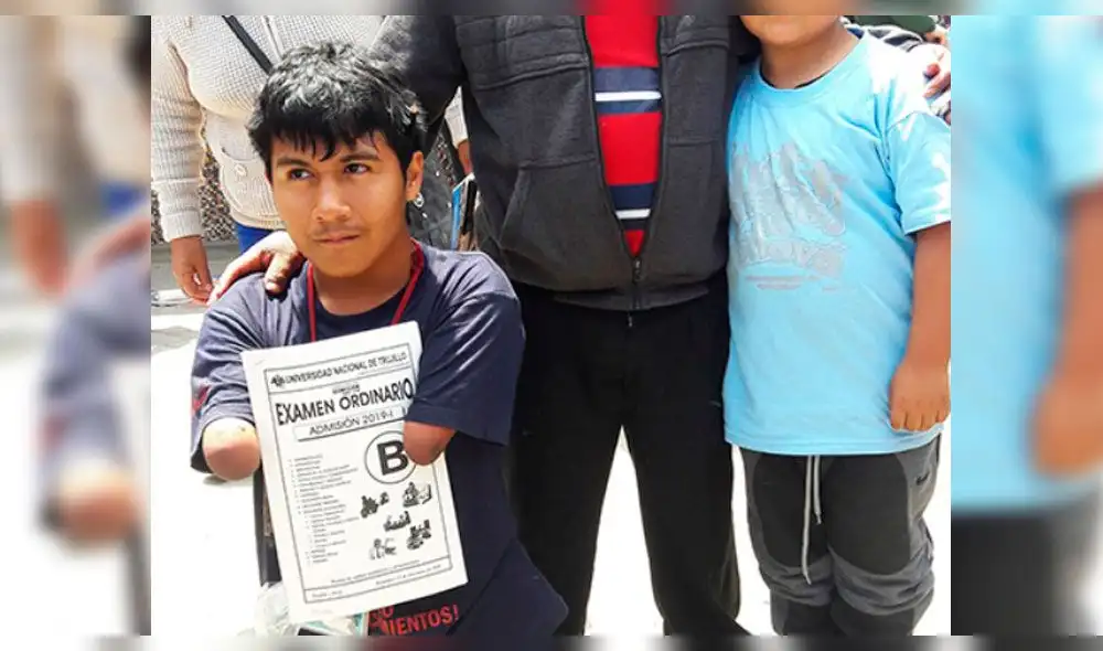 Trujillo: joven con discapacidad motriz rindió examen de admisión
