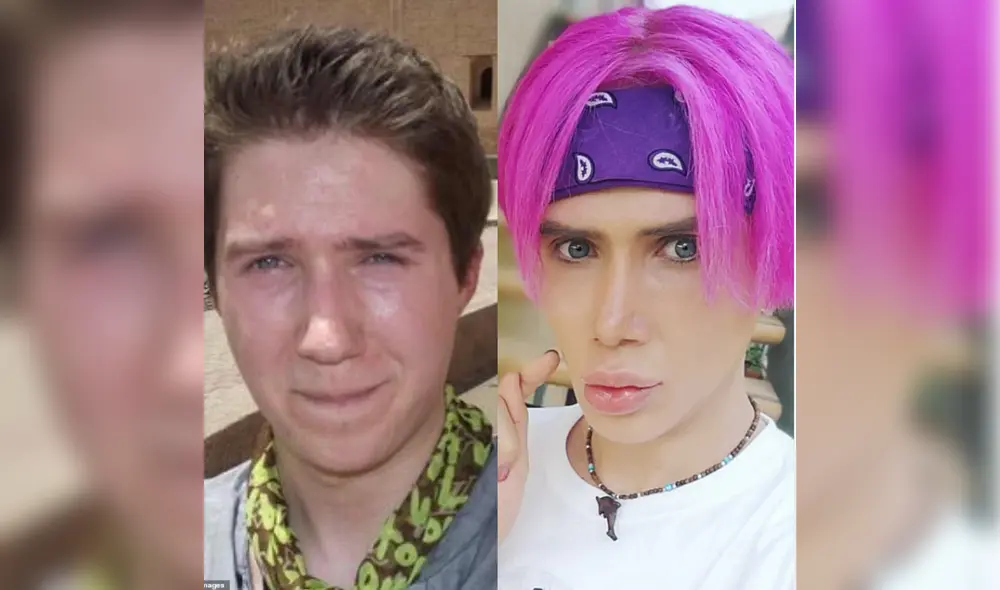 El antes y después de Oli London, el fan de Jimin de BTS.