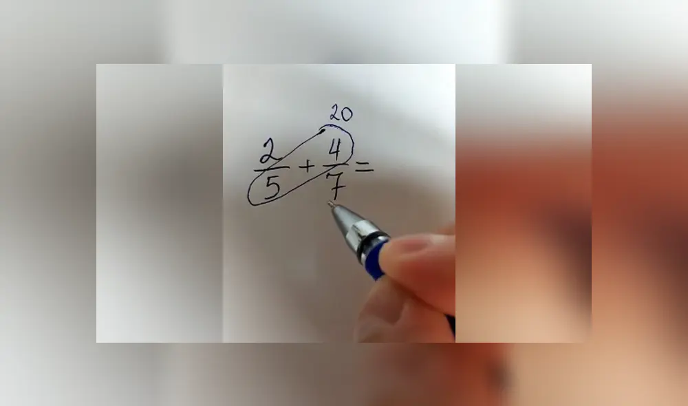 El hombre mostró una sencilla manera de sumar fracciones en cuestión de segundos. Foto: TikTok