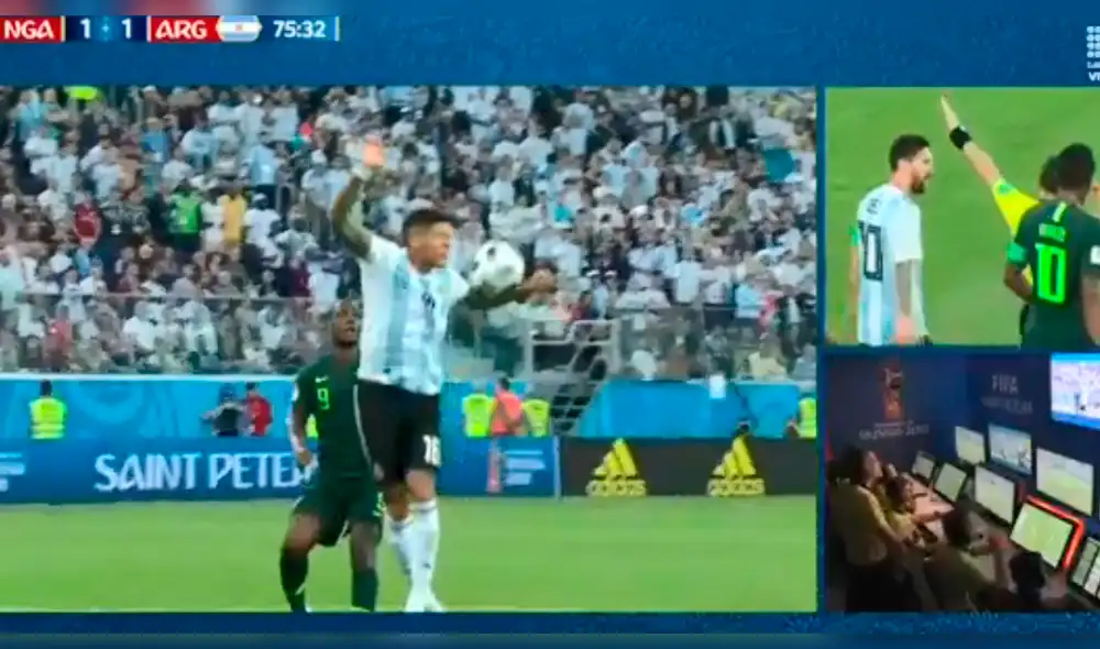 Argentina vs Nigeria: Mano de Marcos Rojo en el área, ¿qué decretó el VAR? [VIDEO]