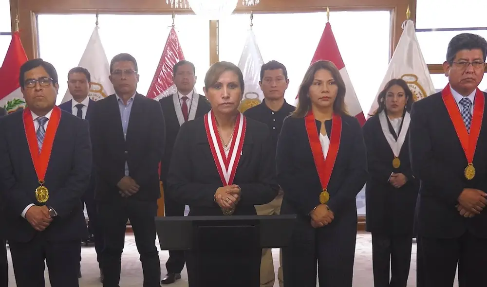 Patricia Benavides, fiscal de la Nación, realizó una presentación donde participo el coronel PNP Harvey Colchado del Equipo Especial de la Policía Nacional. Foto: Fiscalía.