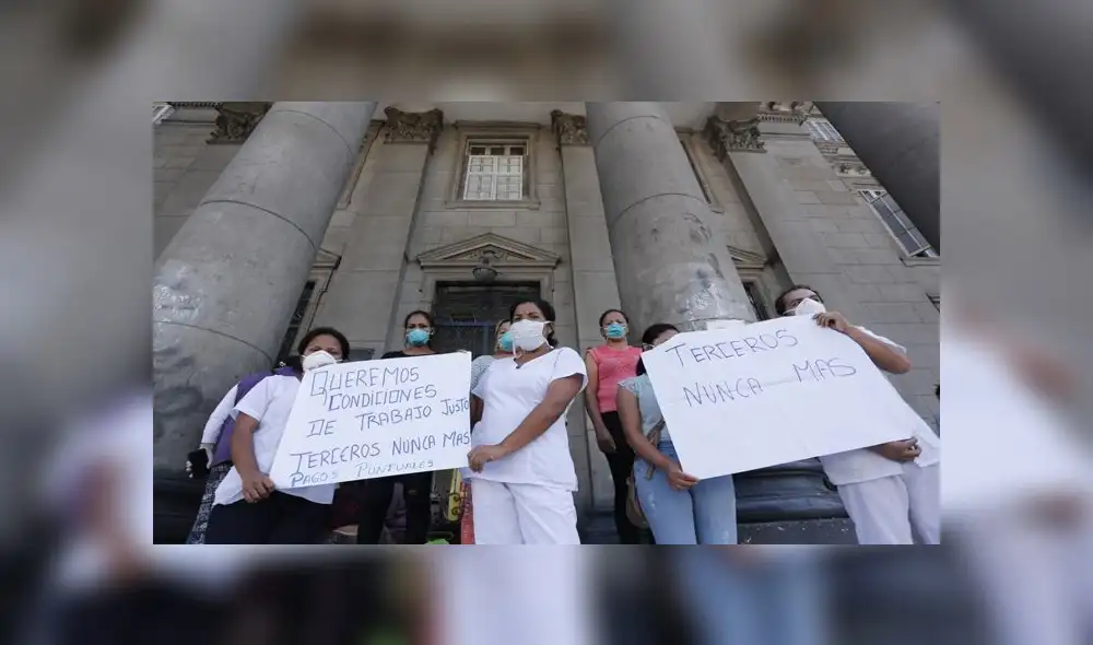 Hospital Loayza plantón. Fotos: Antonio Melgarejo. Hospital Loayza plantón. Fotos: Antonio Melgarejo.