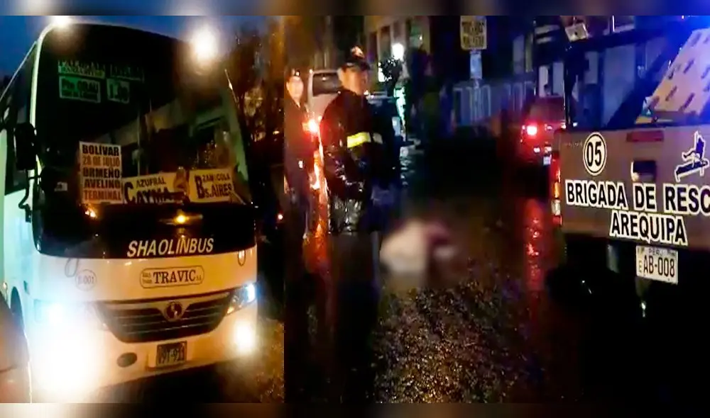Arequipa: mujer muere atropellada por combi en Avelino Cáceres [VIDEO]