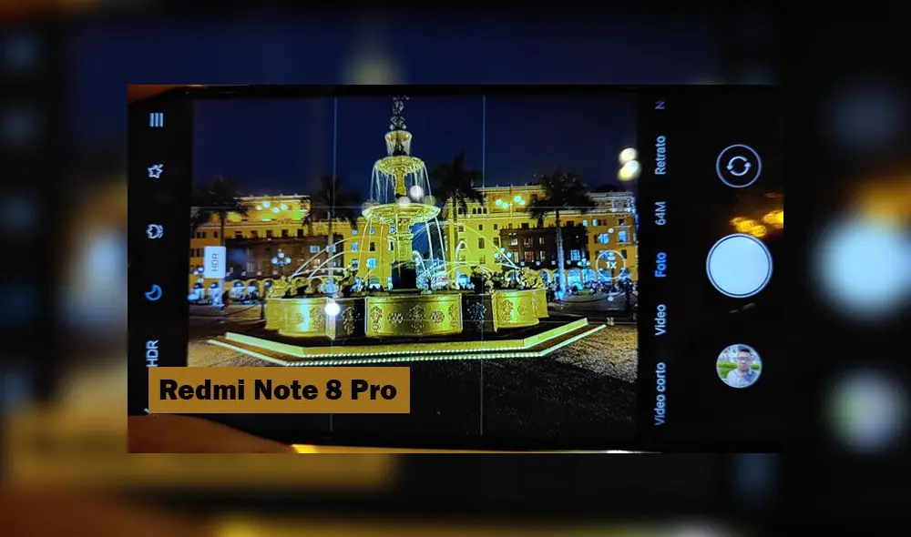 Cámara del Redmi Note 8 Pro.