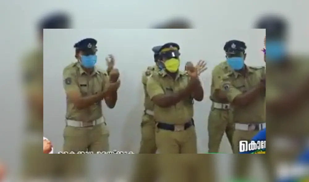 A través de Facebook se hizo viral la curios coreografía de unos oficiales para enseñar cómo lavarse la manos. A través de Facebook se hizo viral la curios coreografía de unos oficiales para enseñar cómo lavarse la manos.