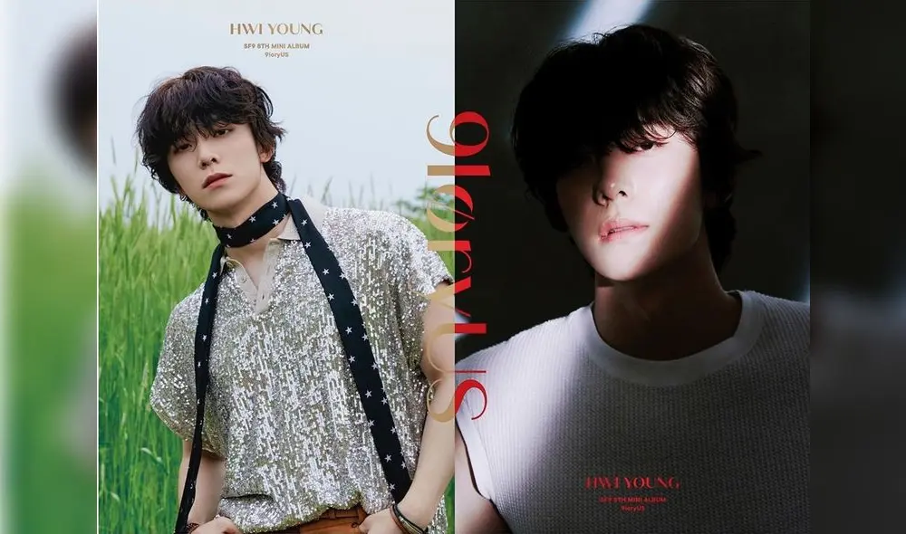 Jacket póster 'Summer Breeze' de HWI YOUNG de SF9 para su octavo mini álbum 9loryUS. Crédito: Instagram