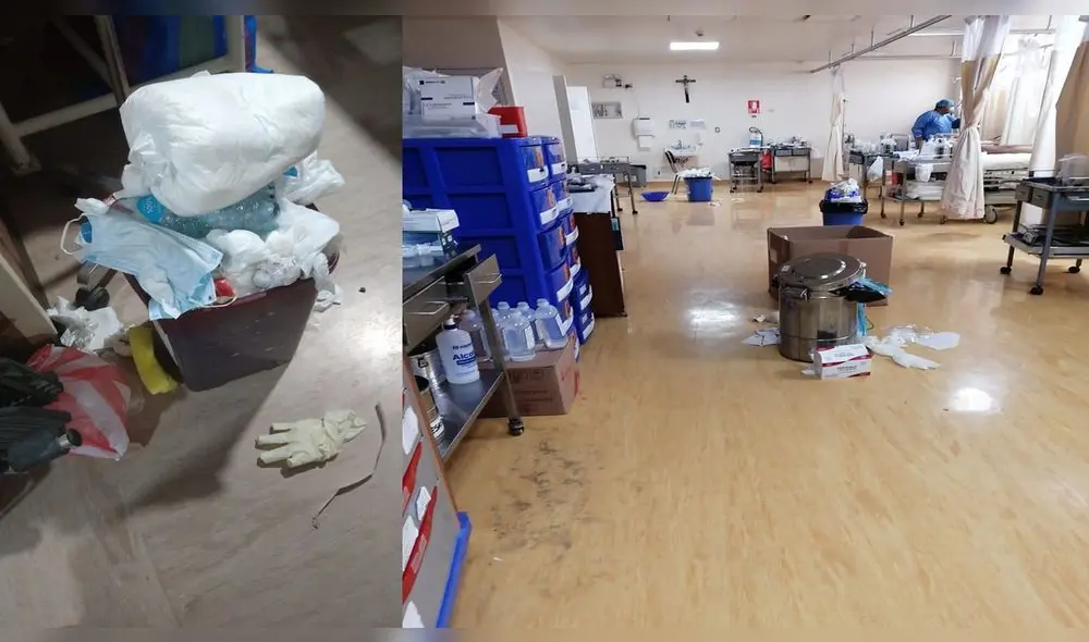 Los diferentes ambientes del Hospital Regional Lambayeque lucen sucios. Foto: composición LR/ Los diferentes ambientes del Hospital Regional Lambayeque lucen sucios. Foto: composición LR/