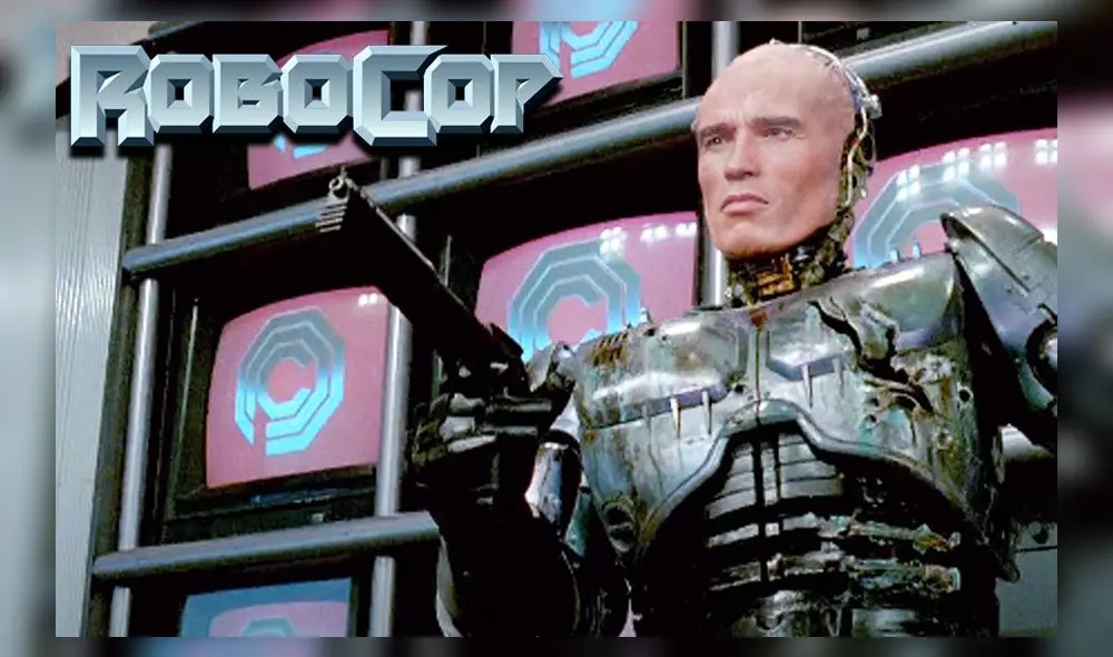 arnold Schwarzenegger como Robocop gracias al deepfake. Créditos: composición arnold Schwarzenegger como Robocop gracias al deepfake. Créditos: composición