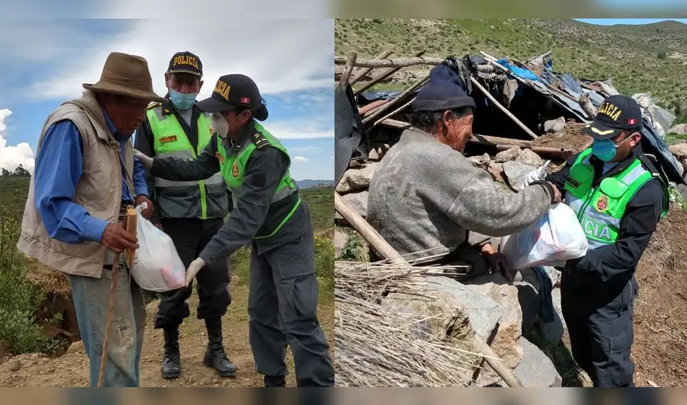 Policías recorrieron anexos de Chiguata para entregar donativos. Policías recorrieron anexos de Chiguata para entregar donativos.