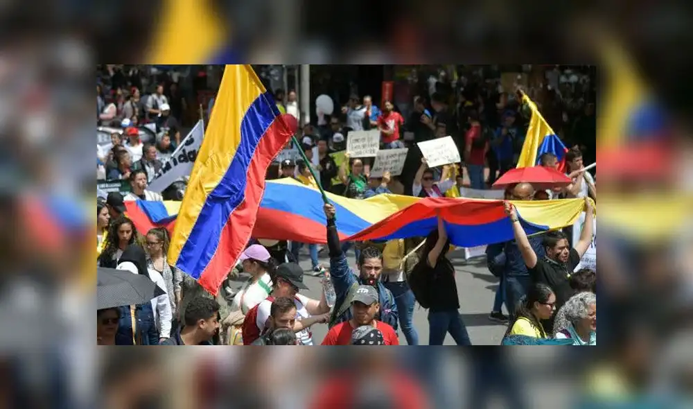 Paro Nacional en Colombia al unísono de 'El baile de los que sobran'. Foto: Difusión