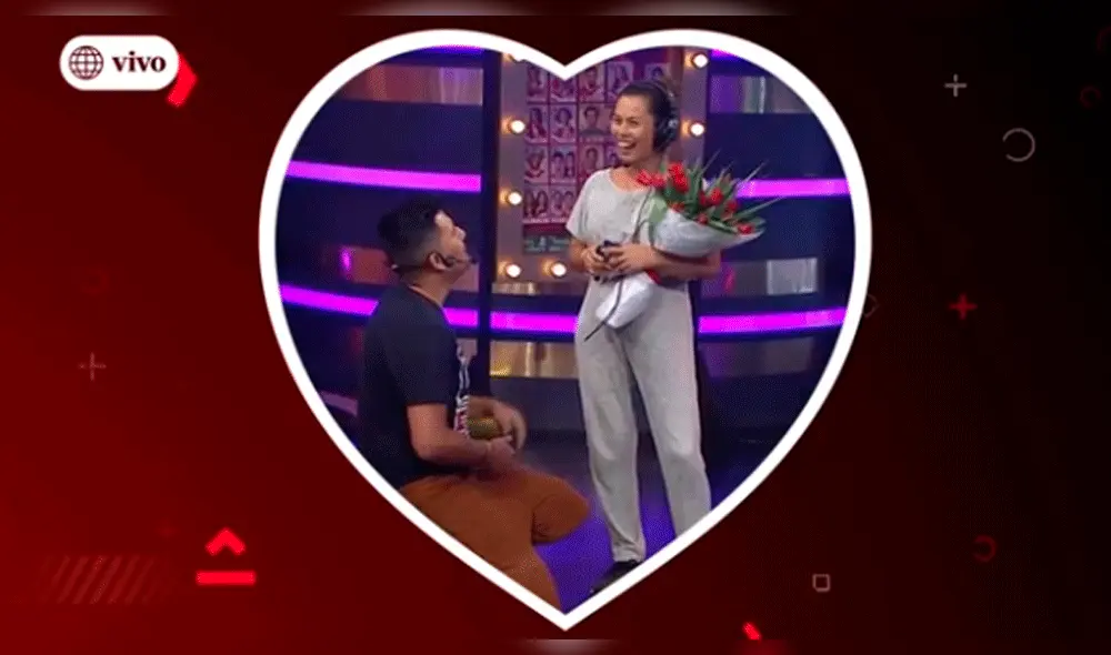 Pedro Loli se vistió de Bob Esponja y pidió matrimonio a Fiorella Méndez [VIDEO]