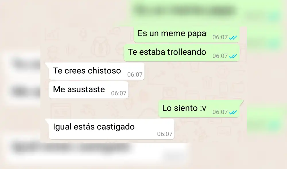 WhatsApp: La sorprendente reacción de un padre ante el "Cállese viejo lesbiano" de su hijo [FOTOS]